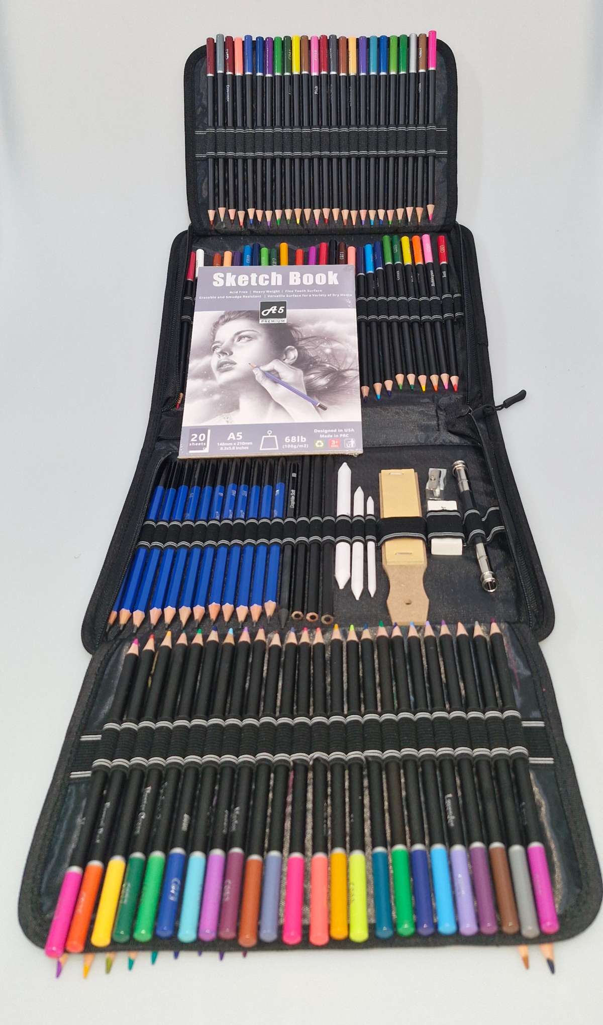 کالر - ست مداد رنگی 120 رنگ + طراحی 24 تکه 113-10