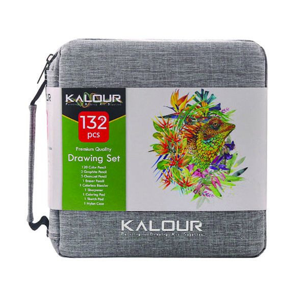 کالر - ست مداد رنگی 120 رنگ + طراحی 12 تکه کیفی 113-7