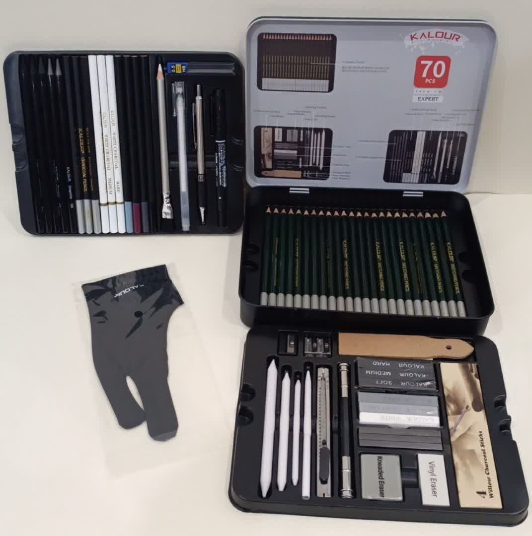 کالر - ست طراحی 70 تکه جعبه فلز 113-13