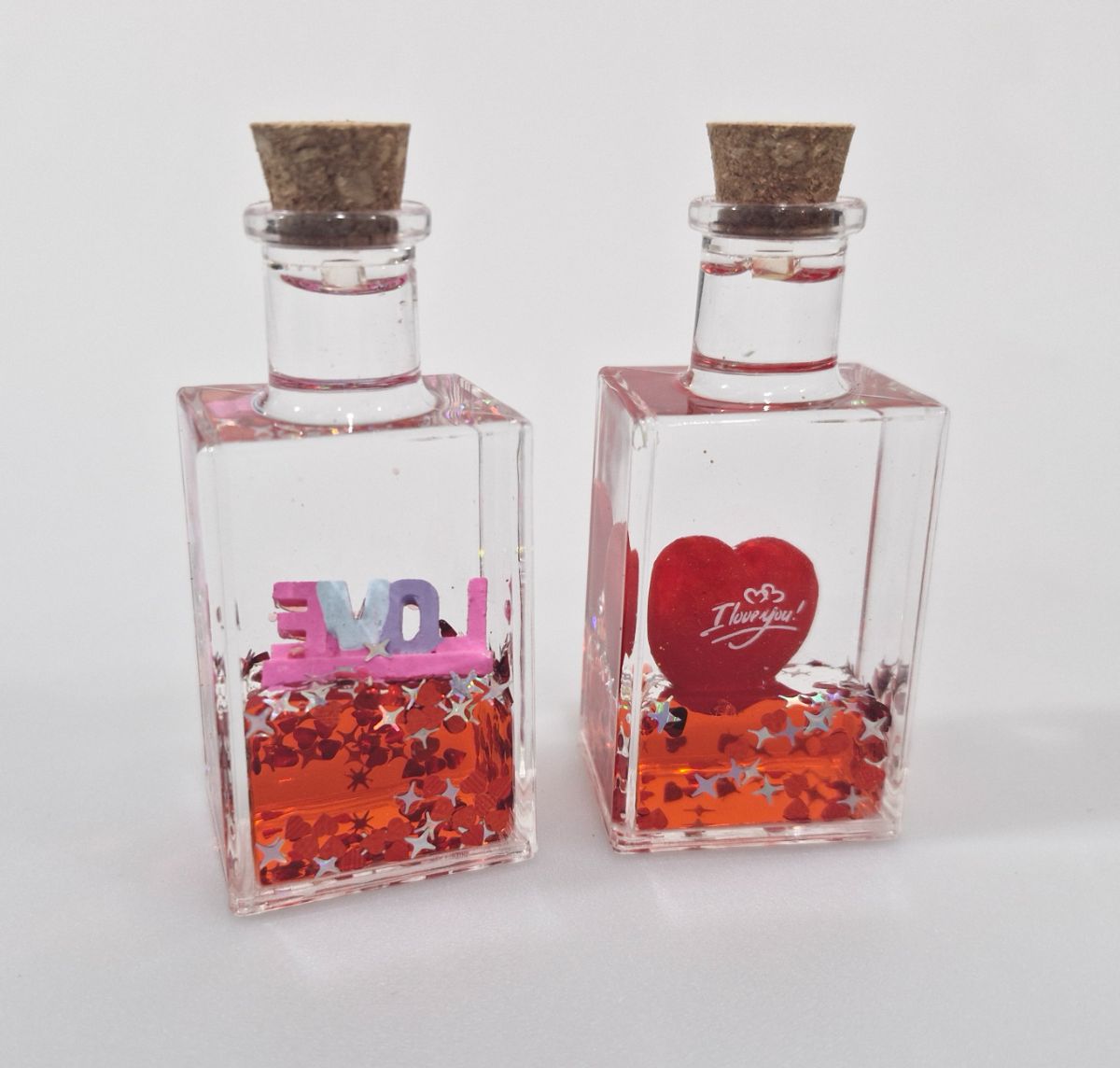 دکوری روغنی قلب و لاو معلق طرح بطری sy-170  152-4 152-9