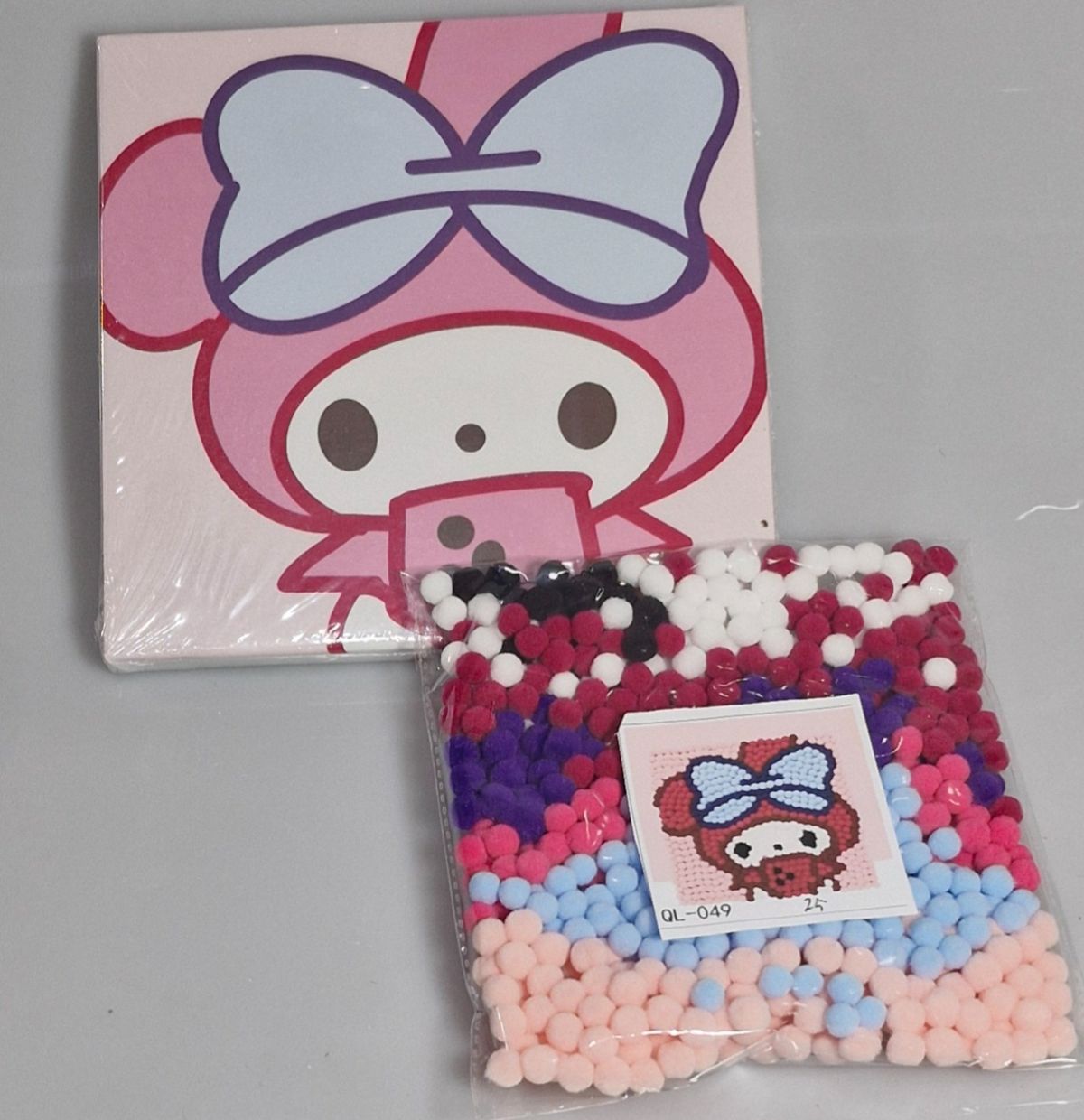 نقاشی پوم پوم سایز 20*20  طرح جور 117-4