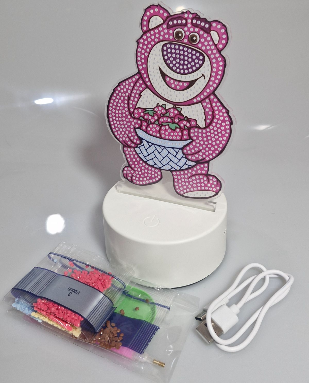 نقاشی الماسی اشکال gt-001 با پایه چراغ دار 117-10