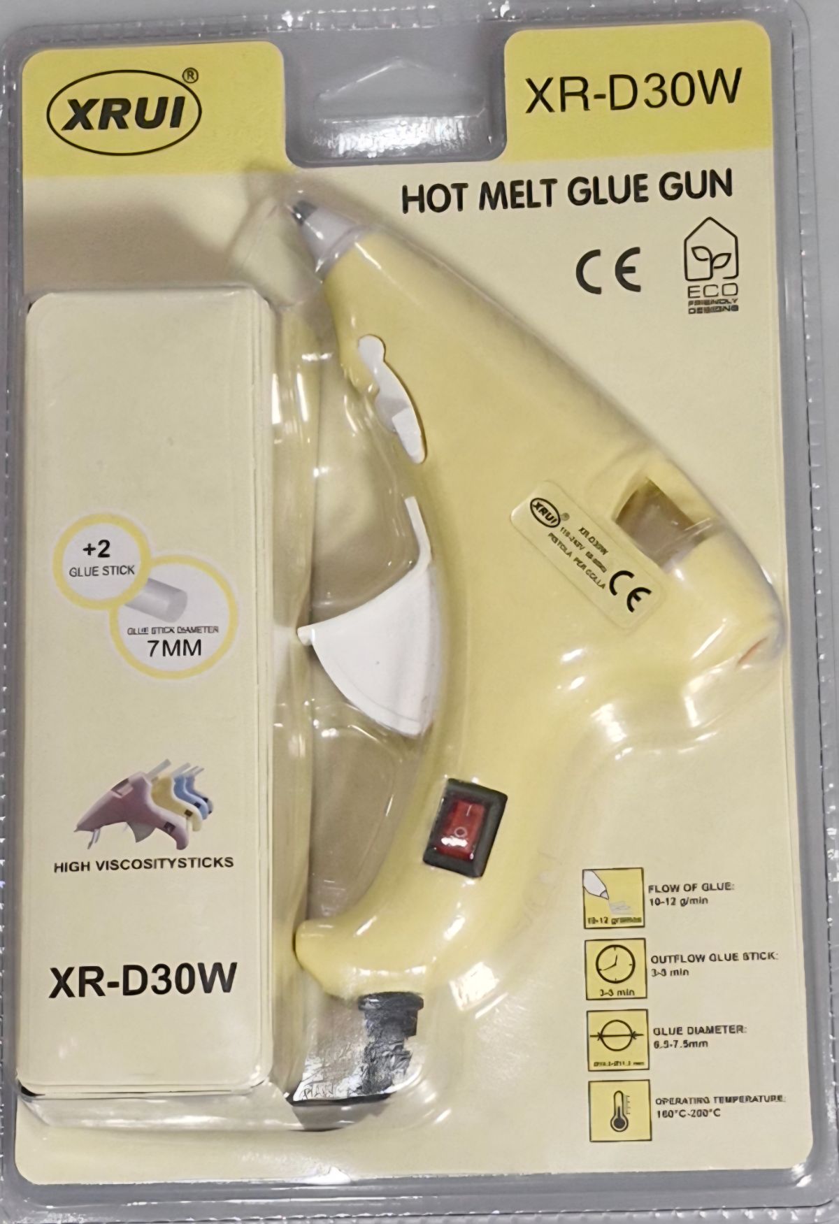 تفنگ چسب حرارتی رنگ پاستلی 30 وات کوچک 125-5