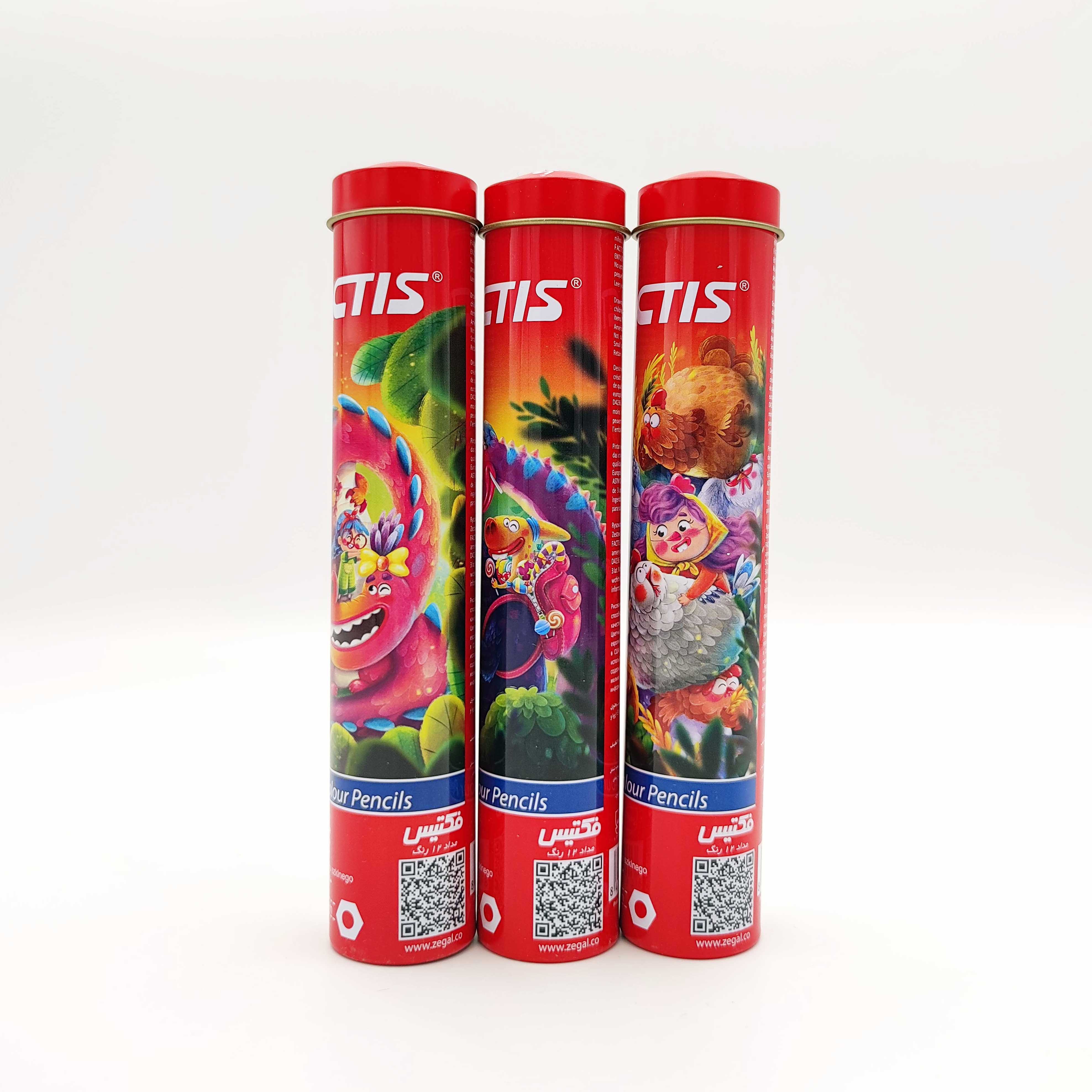 فکتیس - مداد رنگی 12 استوانه ای