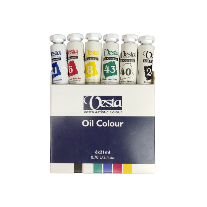 وستا - رنگ روغن 21 میل 6 رنگ