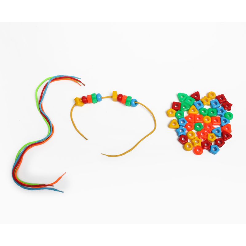 نخ و مهره رنگی رنگی 50 تایی